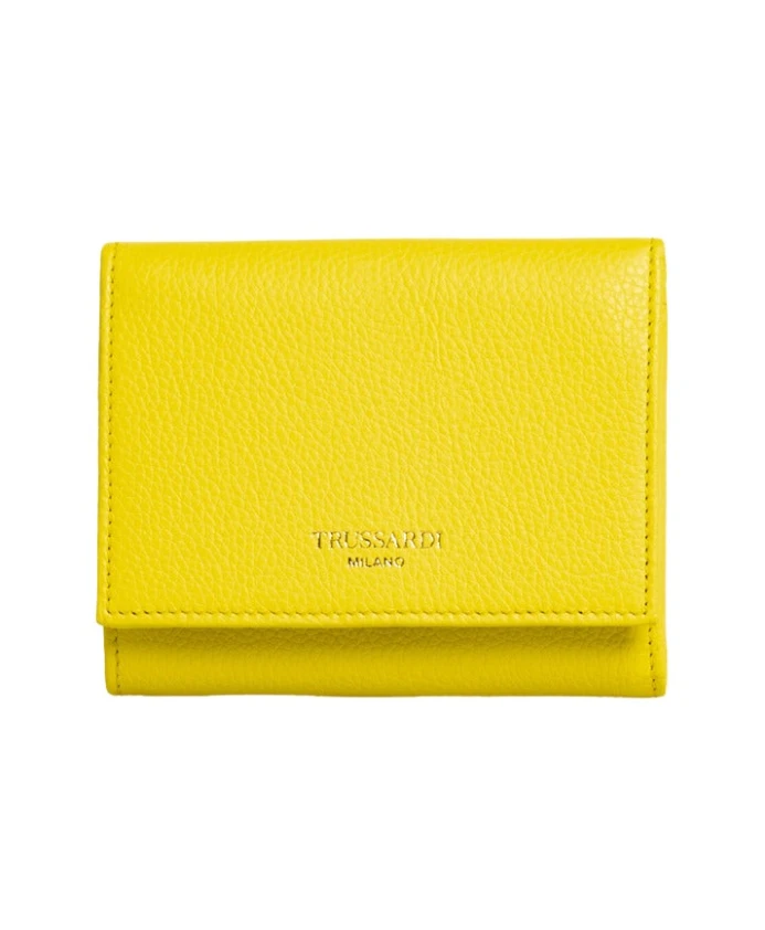 

Мини Кошелек с тиснением логотипа спереди. Trussardi, желтый