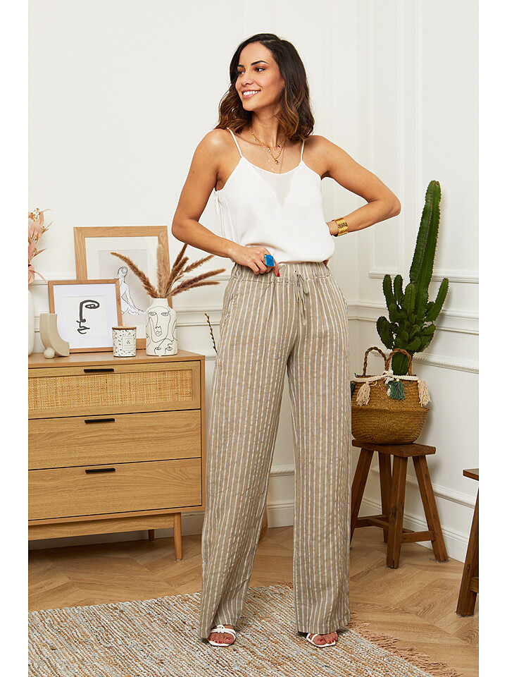 

Брюки Le Monde du Lin Leinen Hose, серо-коричневый