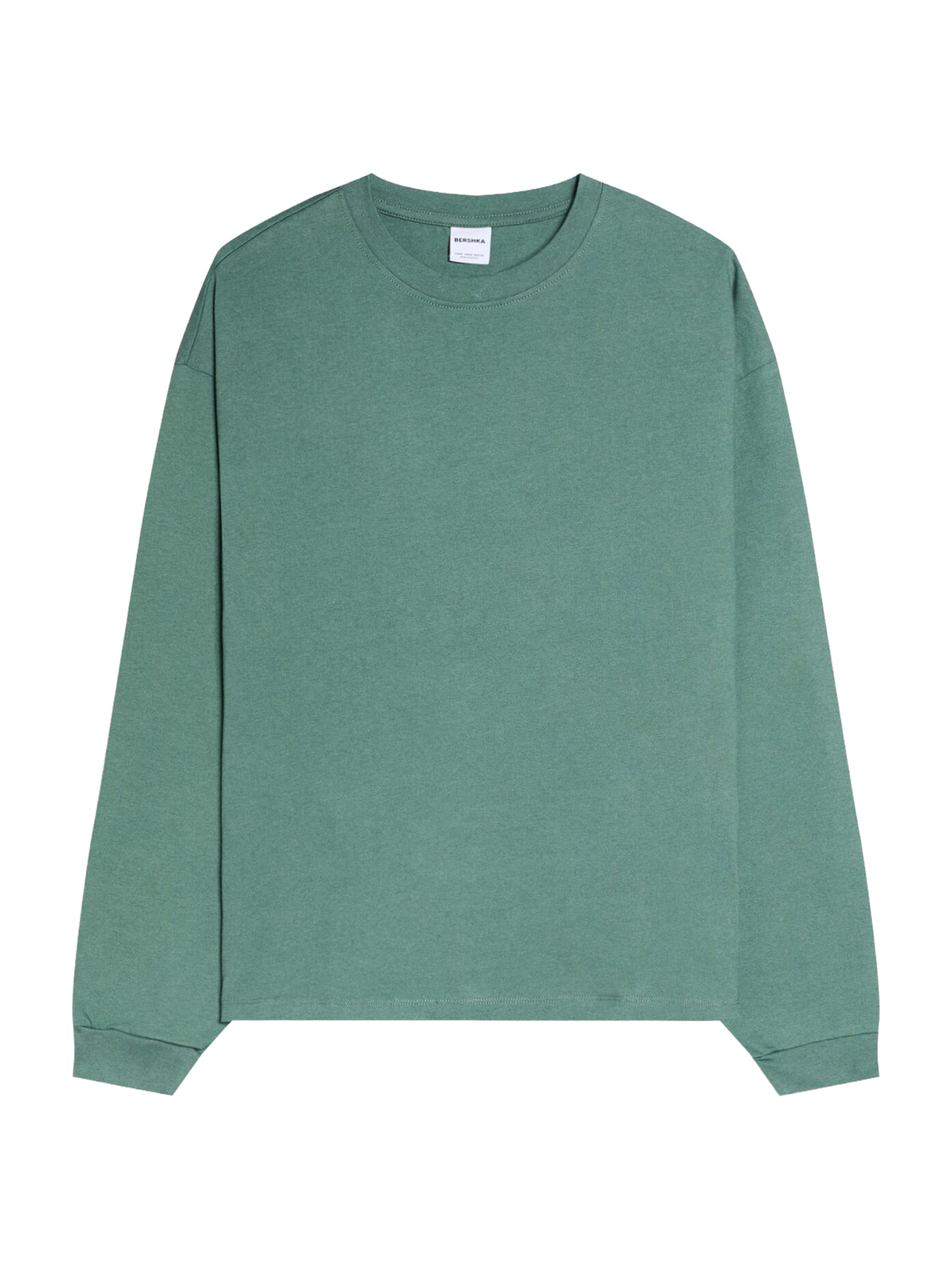 

Bershka Лонгслив в зеленом цвете