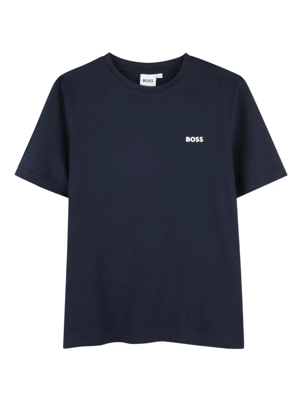

Футболка с круглым вырезом и логотипом BOSS Kidswear, синий