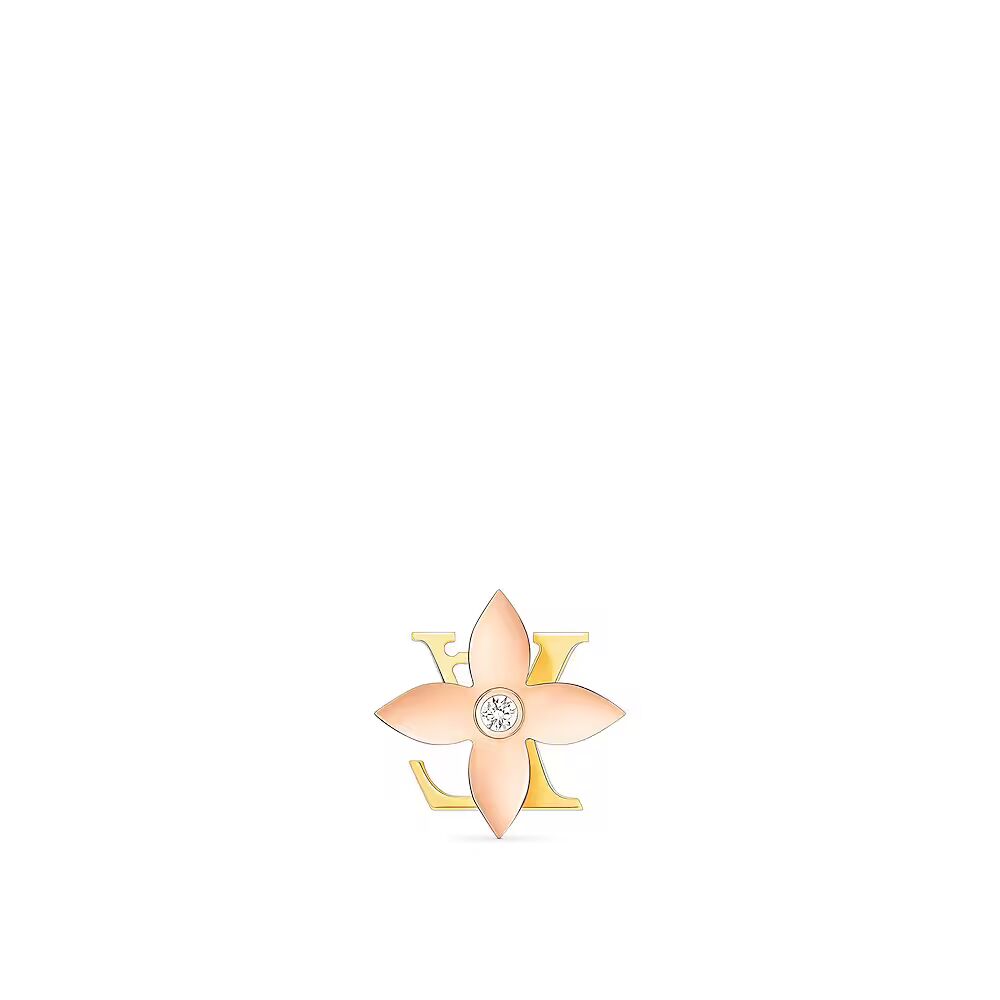 

Двусторонний гвоздик Idylle Blossom, розовое и желтое золото с бриллиантами, 1 шт. Louis Vuitton, розовый