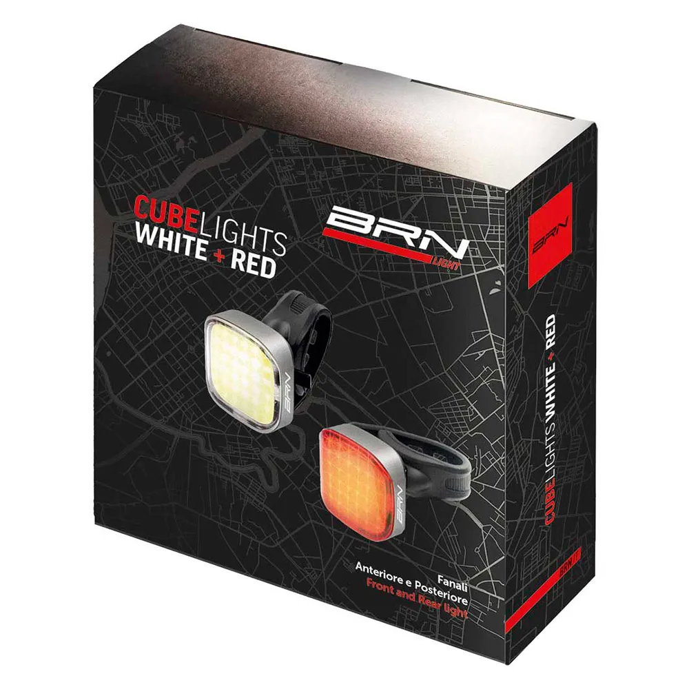 

Комплект велосипедных фонарей Brn Cube, прозрачный