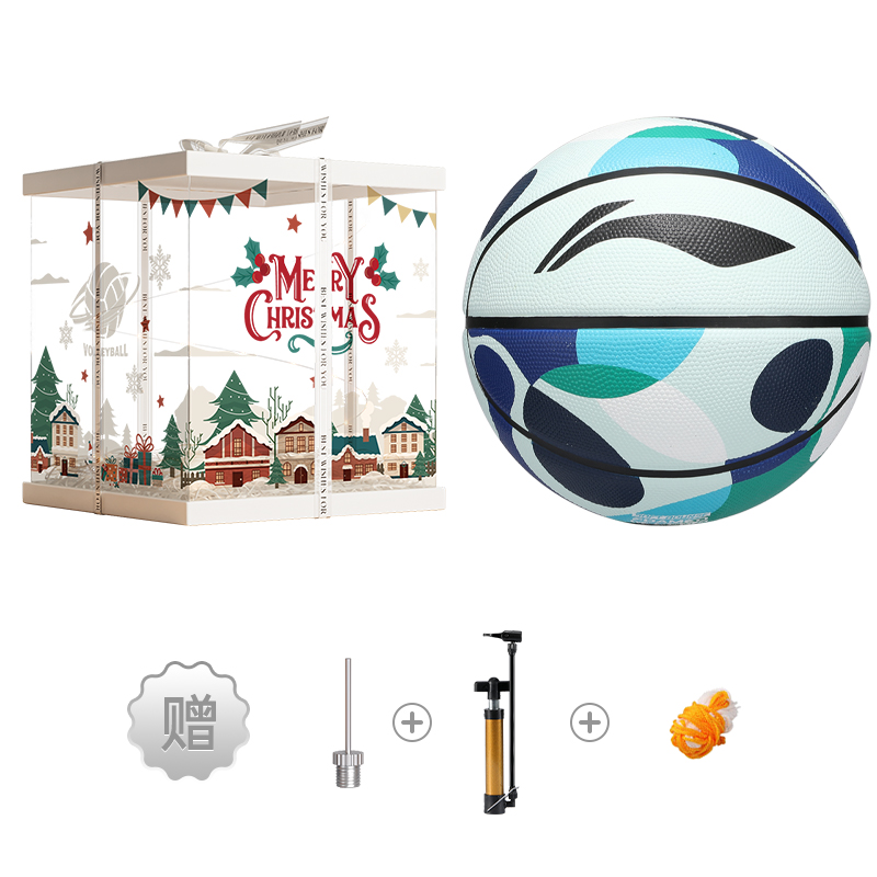 

LINING Резиновый баскетбольный мяч light blue/dark blue/dark green размер 7 тренировочный unisex