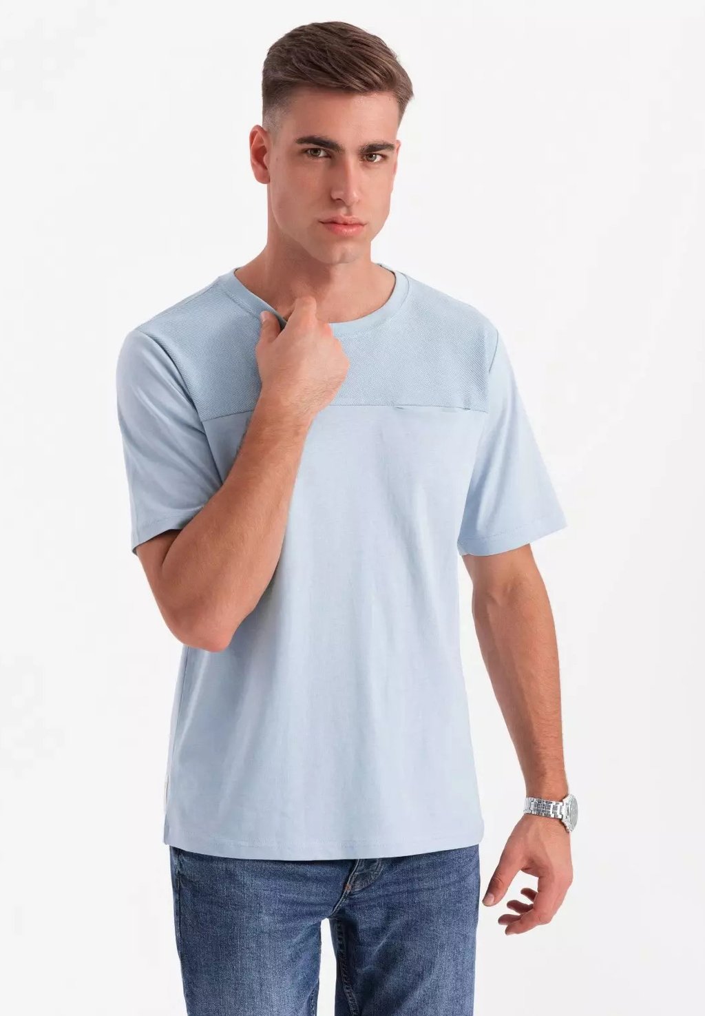 

Базовая футболка WITH POCKET Ombre, светло-голубой