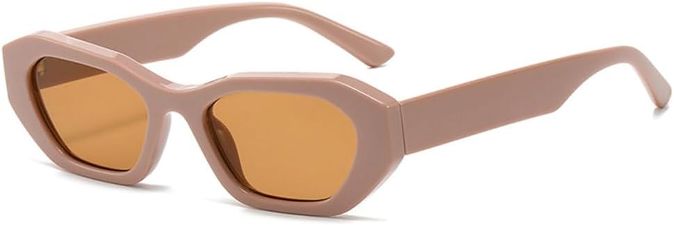 

Модные солнцезащитные очки неправильной формы «кошачий глаз» для женщин, защита от ультрафиолета UV400, ретро, ​​темно-зеленые, для мужчин, трендовые панк-солнцезащитные очки с градиентом TYUVIVO, Pink Tea