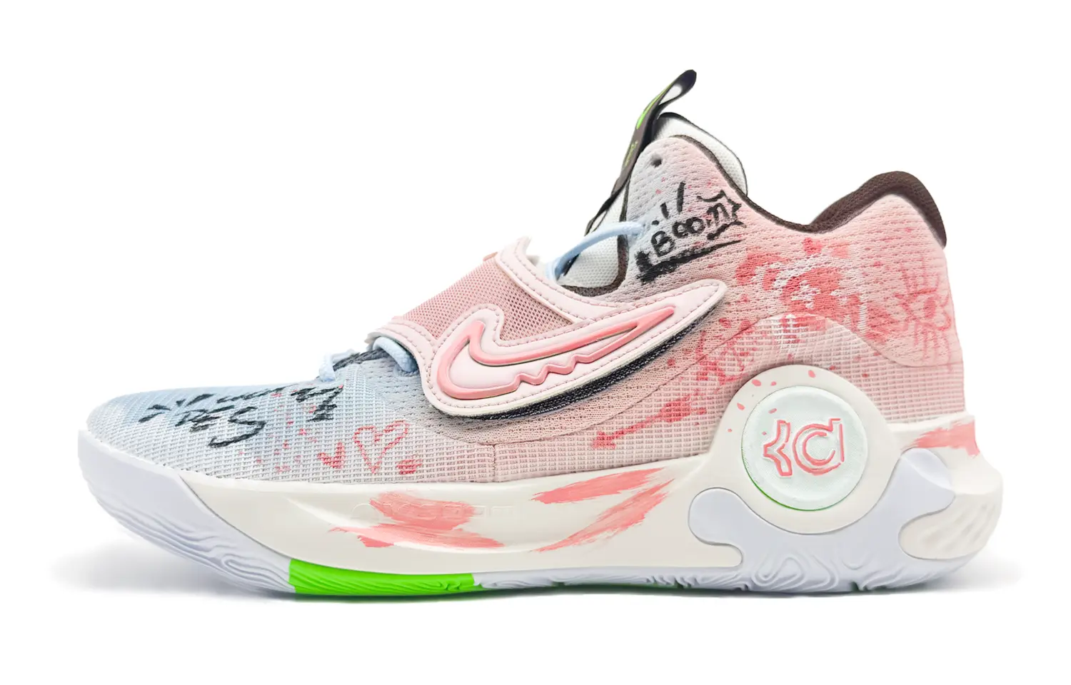 

Nike Баскетбольные кроссовки KD Trey 5 X с низким верхом, устойчивые к истиранию, мужские, сине-розовые