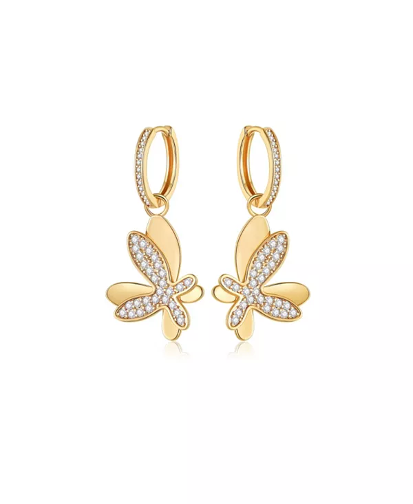 

Серьги-Кольца с подвесками в виде бабочек Classicharms, gold