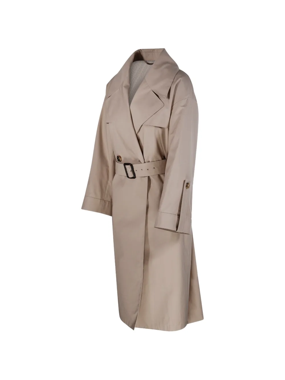 Двубортное пальто с поясом Max Mara, бежевый — фото 3