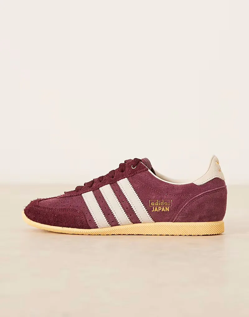 Кроссовки Adidas Originals Japan бордового и кремового цвета — фото 2