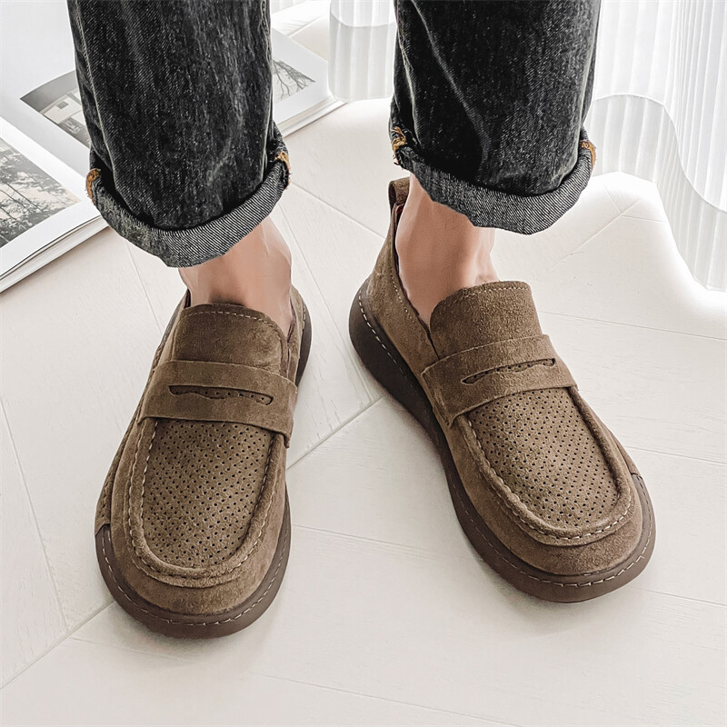 Туфли мужские Men"s Casual Men Low-Top Weishibangwei, коричневый — фото 4