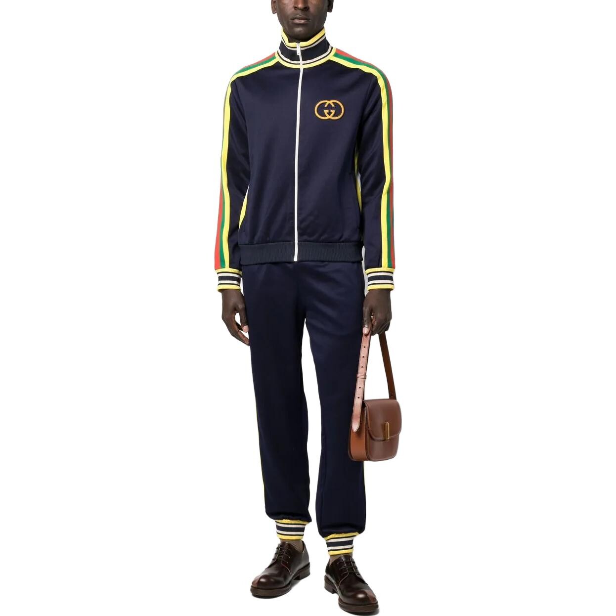 Спортивные штаны Gucci мужские трикотажные, темно-синие — фото 2