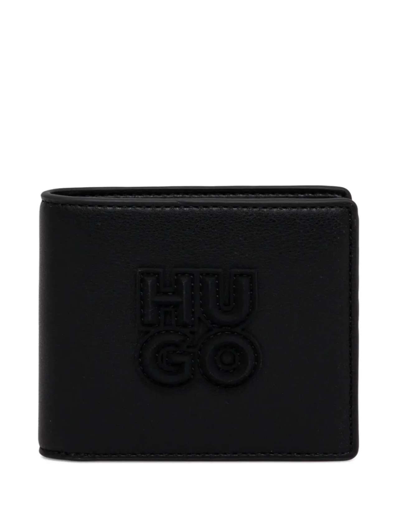 

Кошелек с тисненым логотипом HUGO, черный