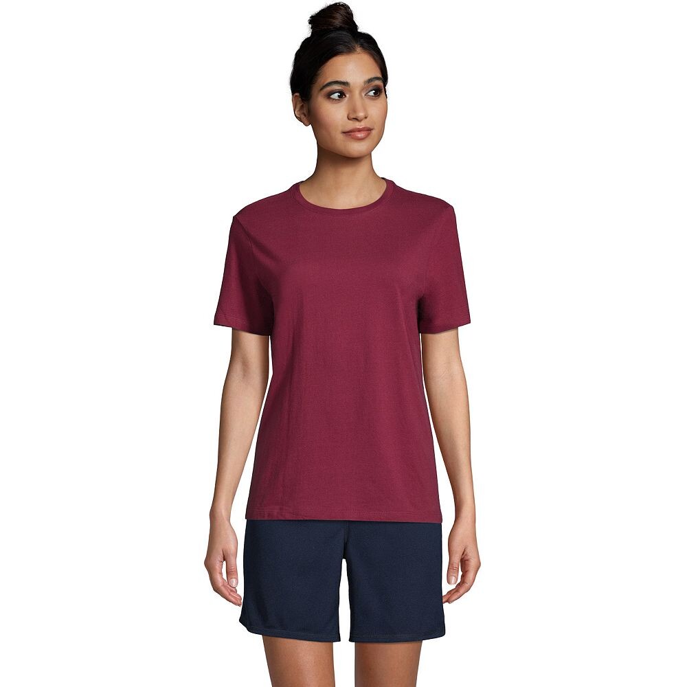 

Женская футболка Essential с короткими рукавами Lands End Lands' End, цвет Burgundy