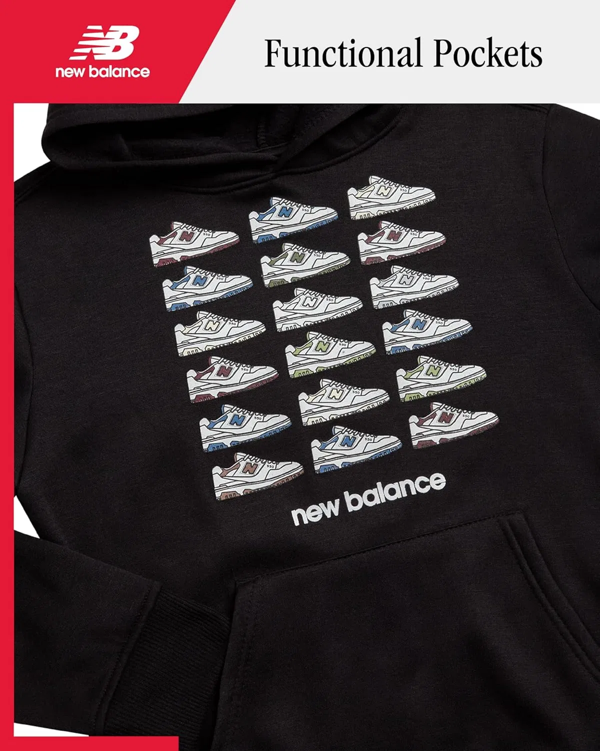Детский спортивный костюм New Balance, черный — фото 3