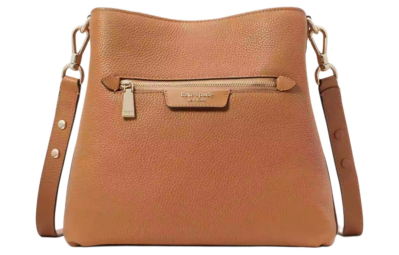 

Kate Spade Сумка через плечо Hudson Litchi Grain Leather Crossbody Bag, Regular, женская, коричневая