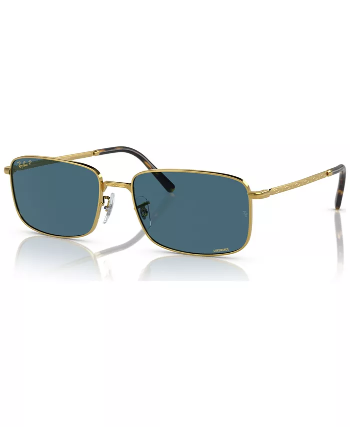 

Унисекс поляризационные солнцезащитные очки, RB3717 Ray-Ban, золотой