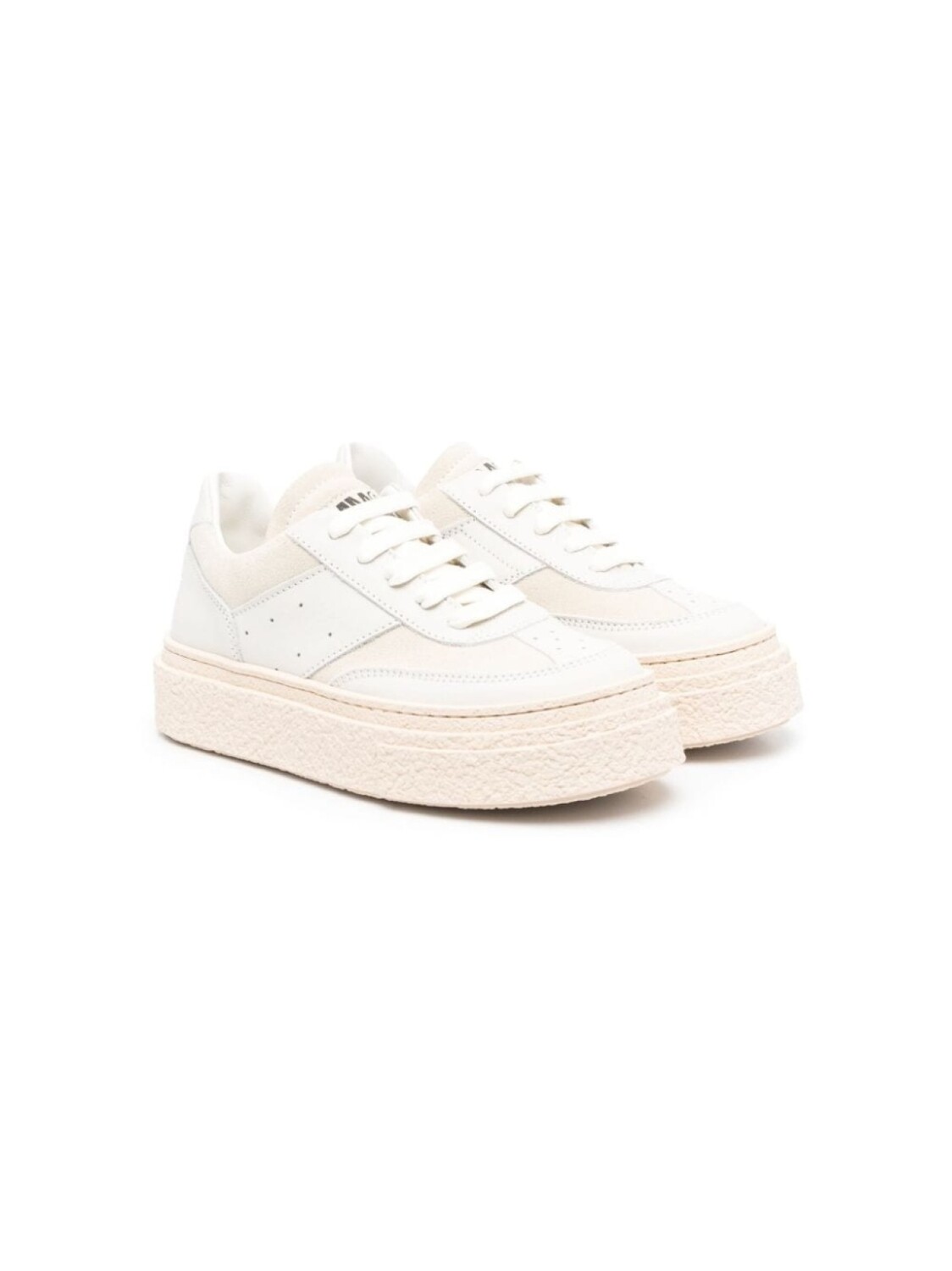 

MM6 Maison Margiela Kids кеды с нашивкой-логотипом, нейтральный цвет