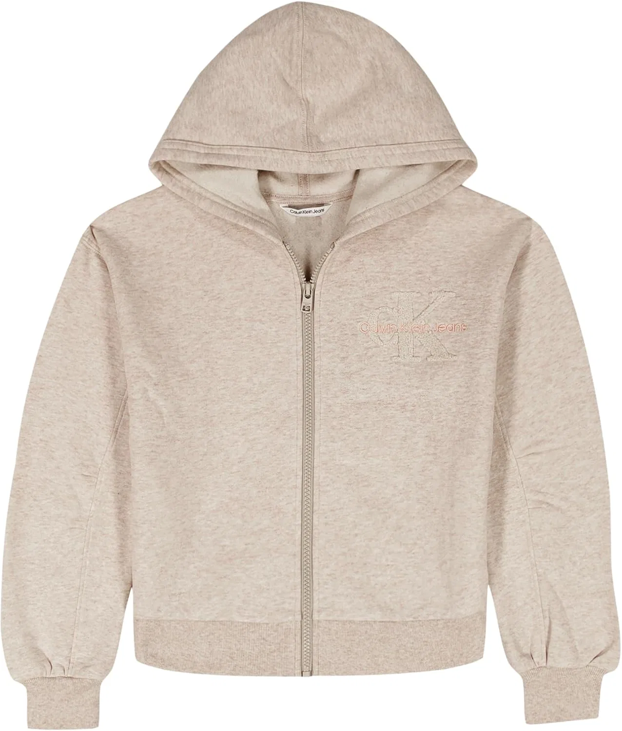 Детская флисовая кофта Calvin Klein, цвет Taupe Heather