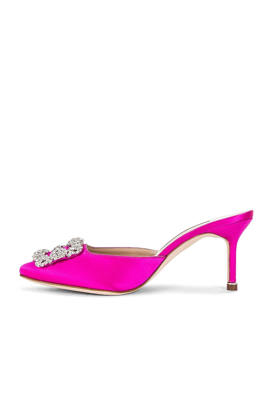 Мюли женские Hangisi 70 Mule Manolo Blahnik, розовый — фото 4