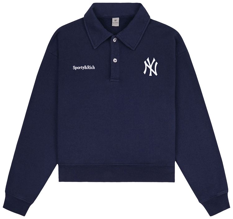 

Поло Sporty & Rich Yankees Serif Polo 'Navy/White', синий