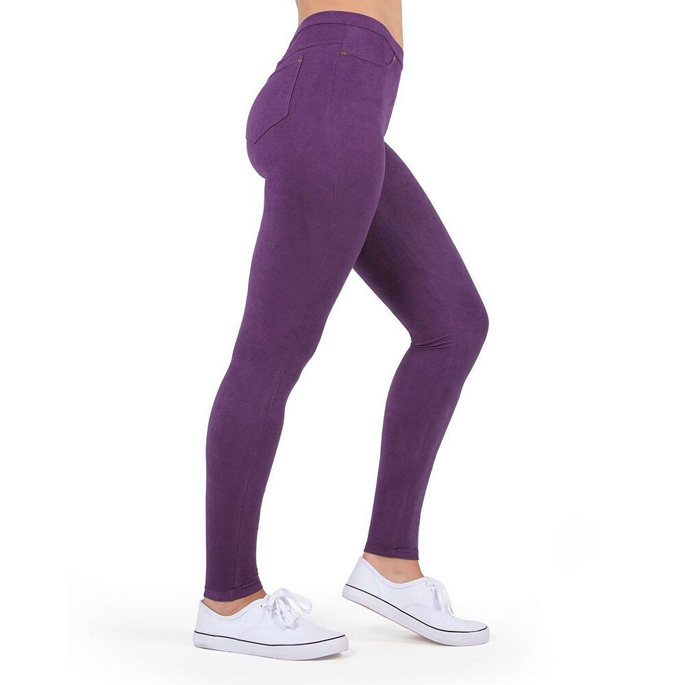 

Мягкие и гладкие леггинсы из микрозамши MeMoi, цвет Purple Grape