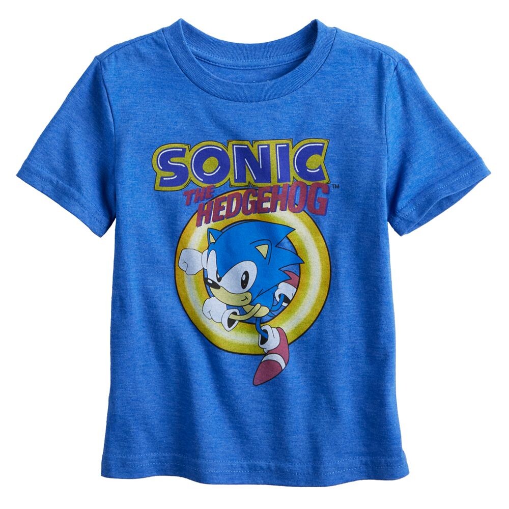 

Футболка Jumping Beans Sonic the Hedgehog для мальчиков и малышей с ретро-графикой, синий