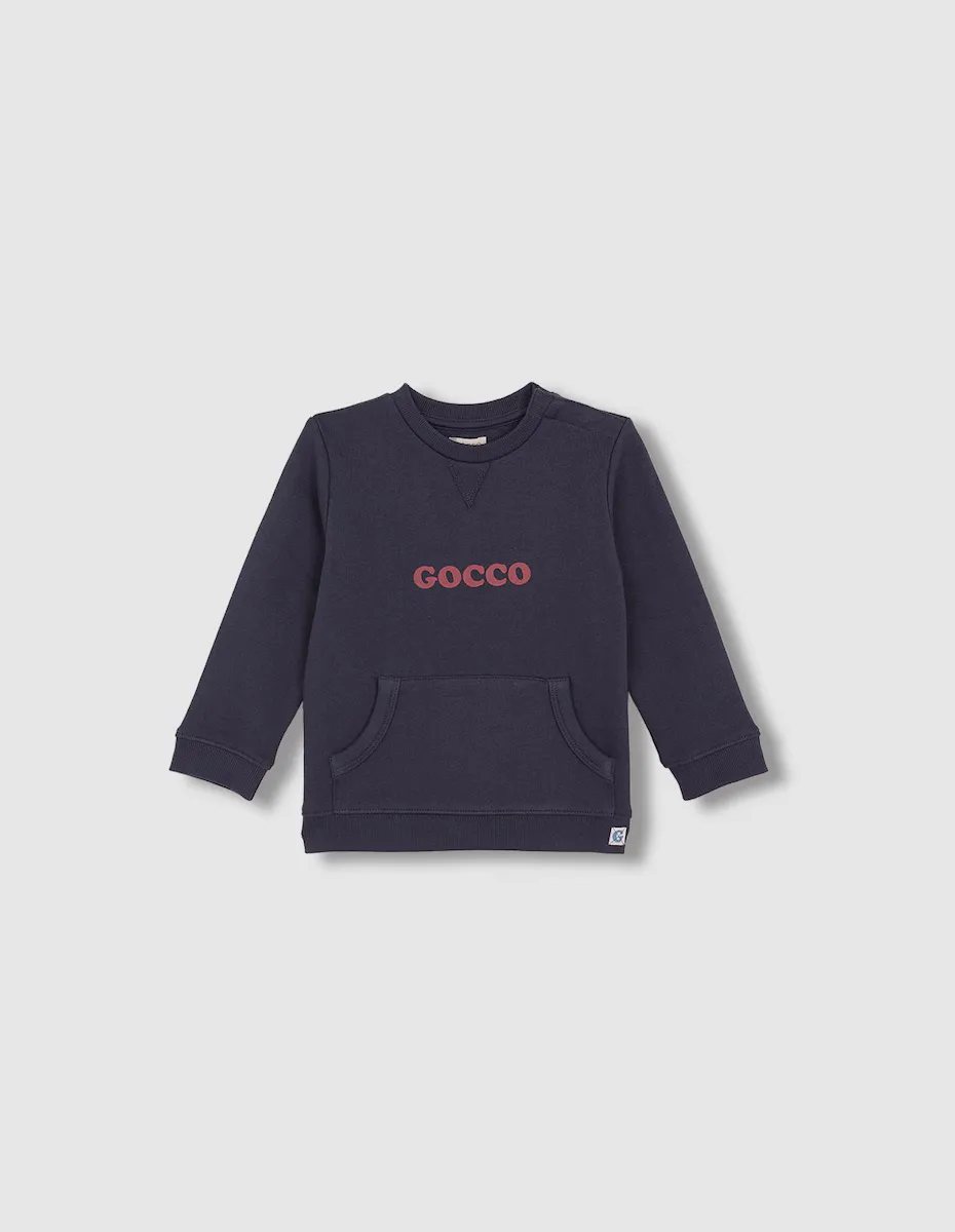 

Толстовка для мальчика из флиса с принтом Gocco, темно-зеленый