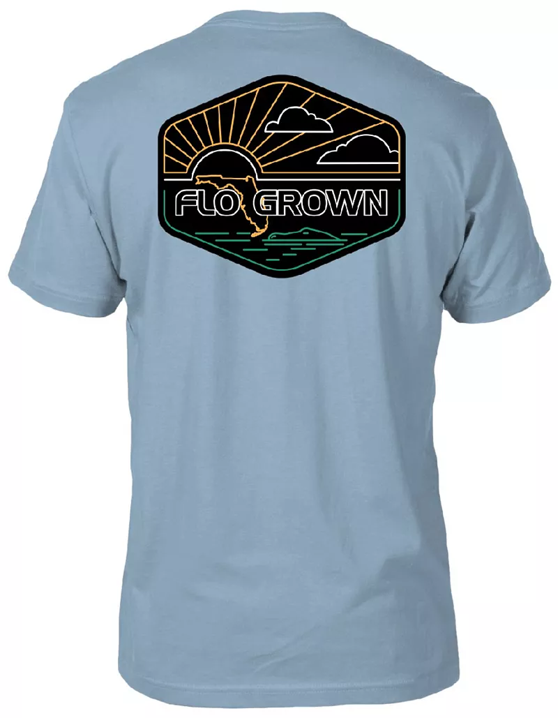 

Мужская футболка FloGrown Landscape Lines с короткими рукавами, светло-голубой