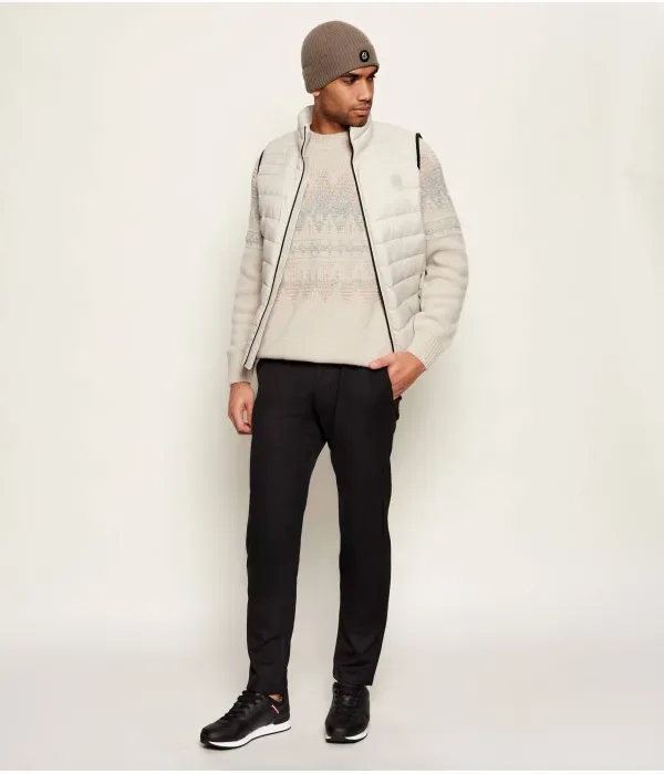 Шерстяной свитер Каромбо relaxed fit Boss Orange, бежевый — фото 2