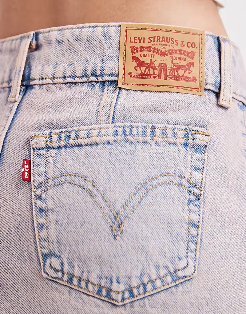 Джинсовая мини-юбка Levis с очень низкой посадкой Levi's, розовый — фото 3