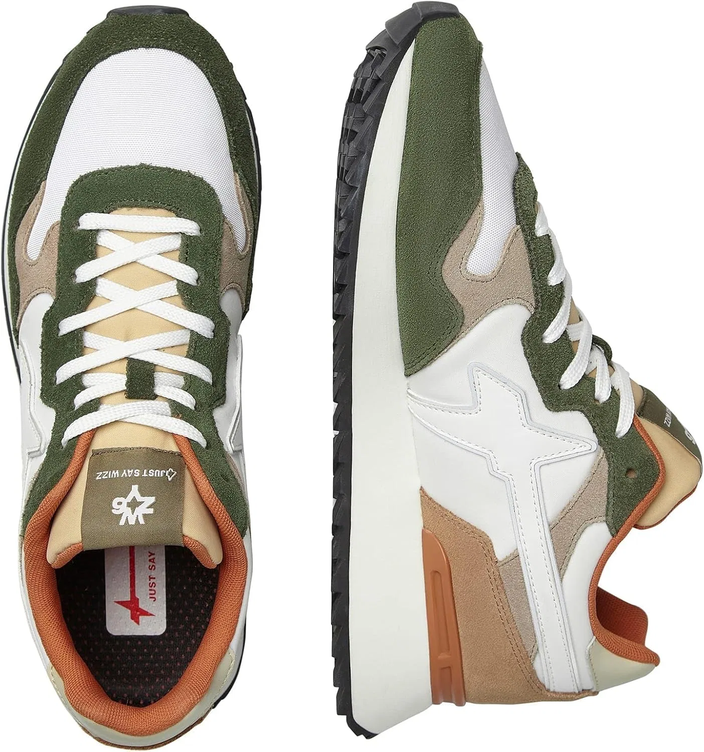 Кроссовки w6yz Yak-M. изготовлены из технической ткани и замши, Military Green — фото 4