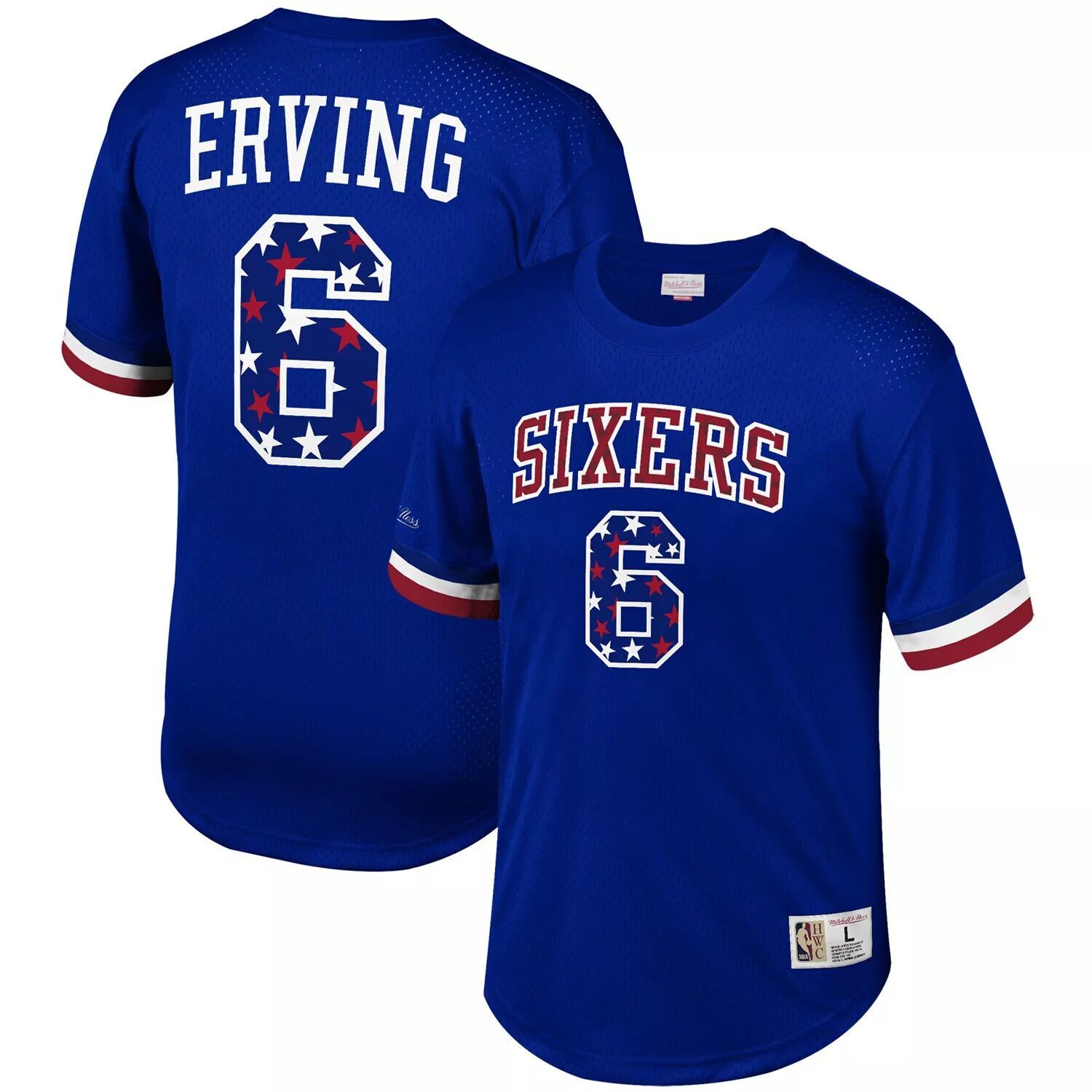 

Мужская футболка Mitchell & Ness Julius Erving Royal Philadelphia 76ers с именем и номером игрока