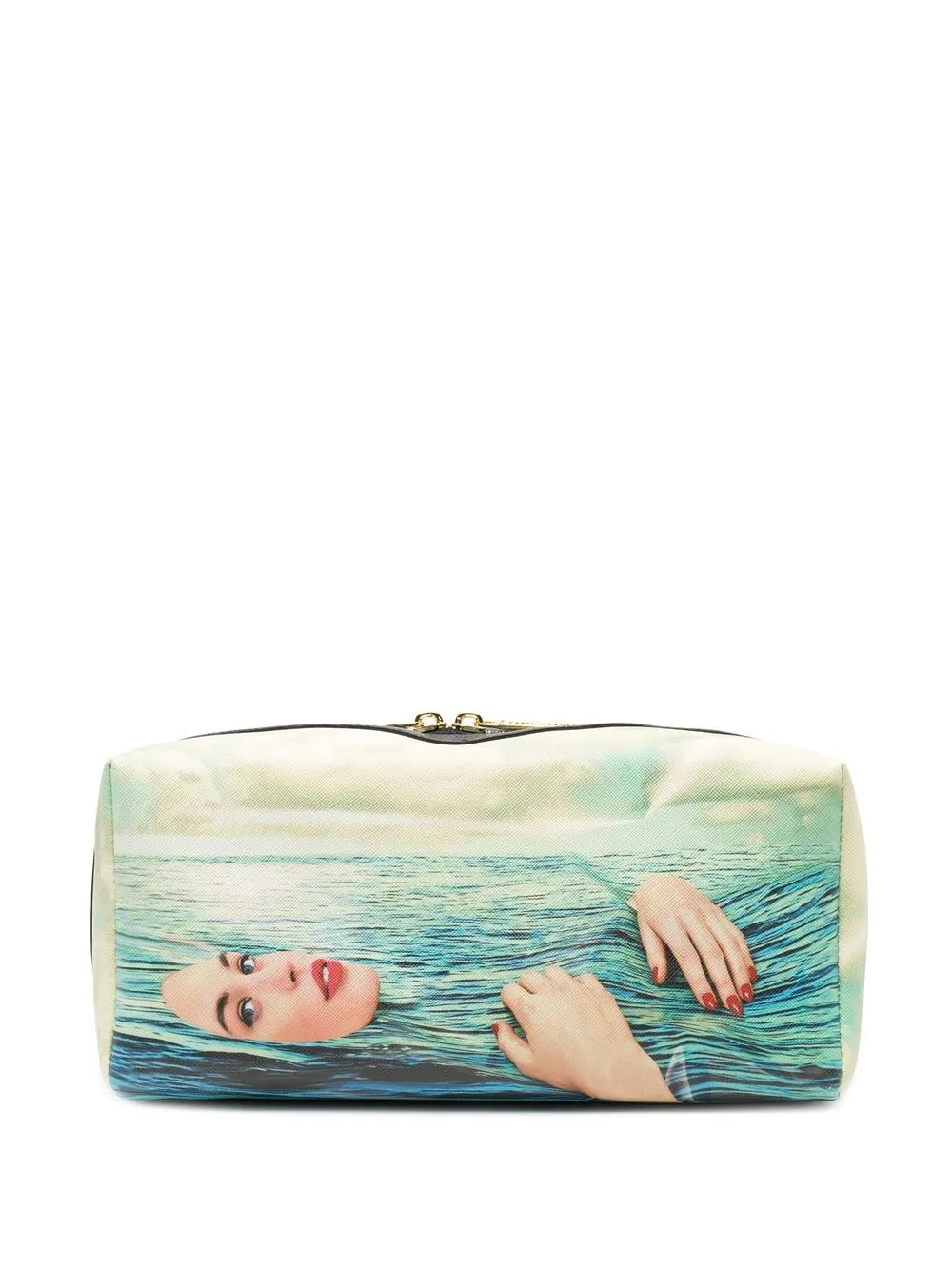

Несессер с принтом Sea Girl Seletti, синий