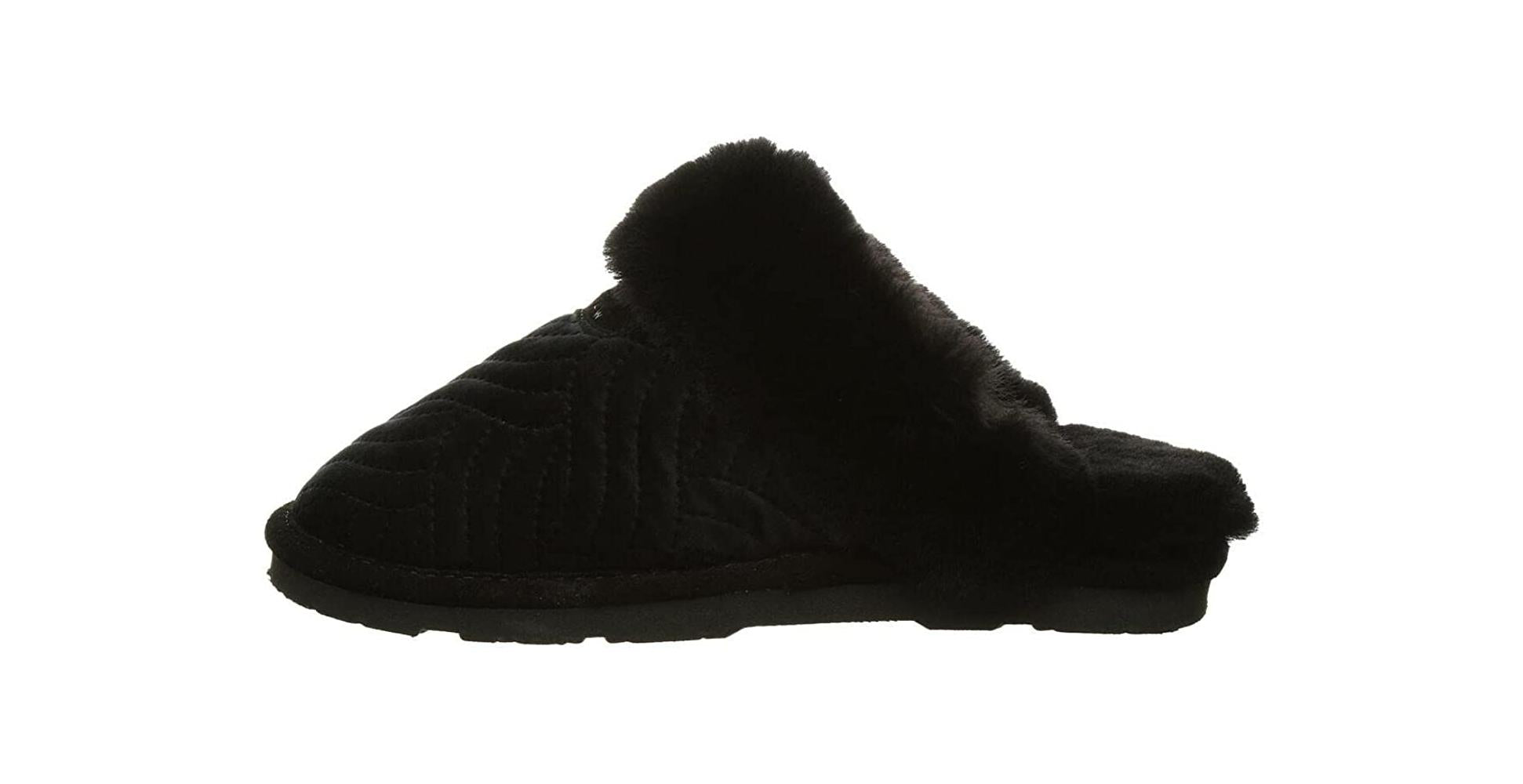 BEARPAW Женские тапочки Effie из овчины, черный