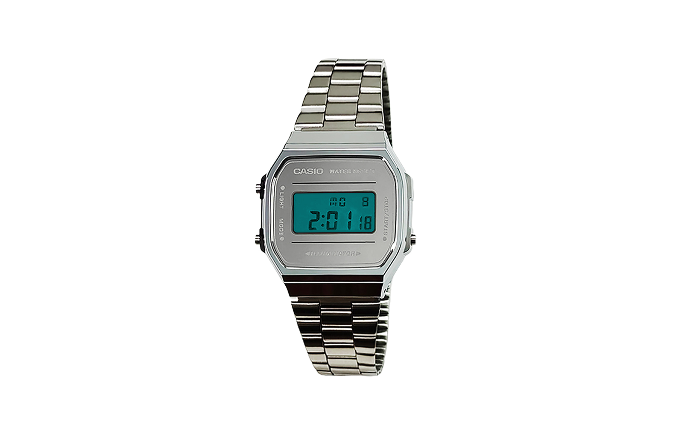

CASIO Часы Retrofit Series Quartz Movement Stainless Steel Strap Watch Men's Watch Red Watch Dial, Silver Dial Cyan Watch Glass