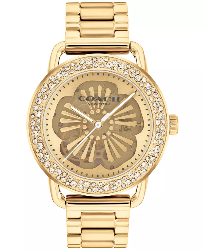 

Женские часы Cruiser Automatic с браслетом из нержавеющей стали золотого оттенка, 37 мм COACH
