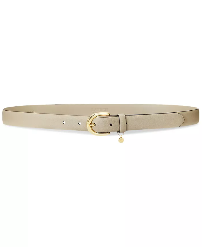 

Женский кожаный ремень Charm Crosshatch Lauren Ralph Lauren, коричневый/бежевый