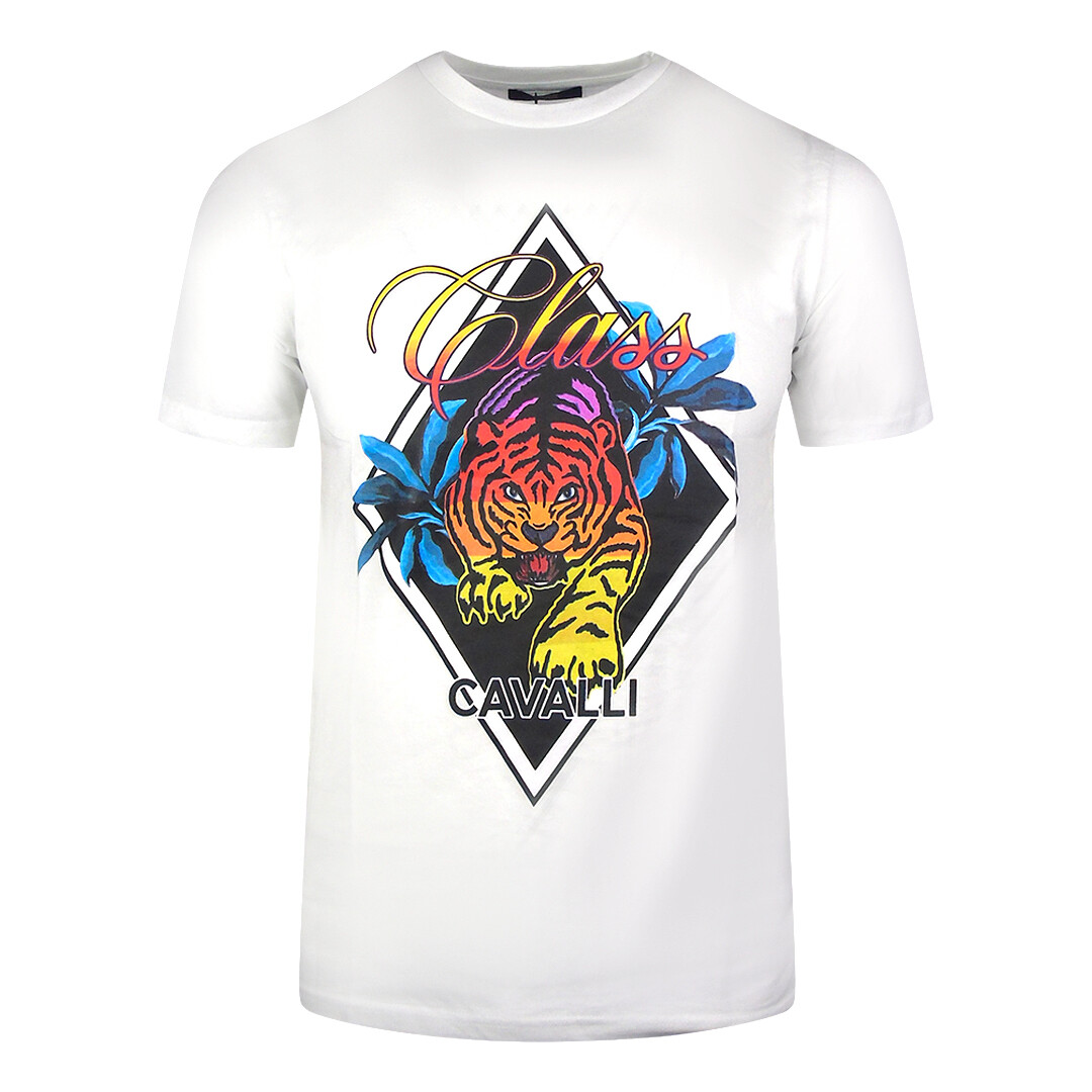 

Футболка diamond tiger design it Cavalli Class, белый