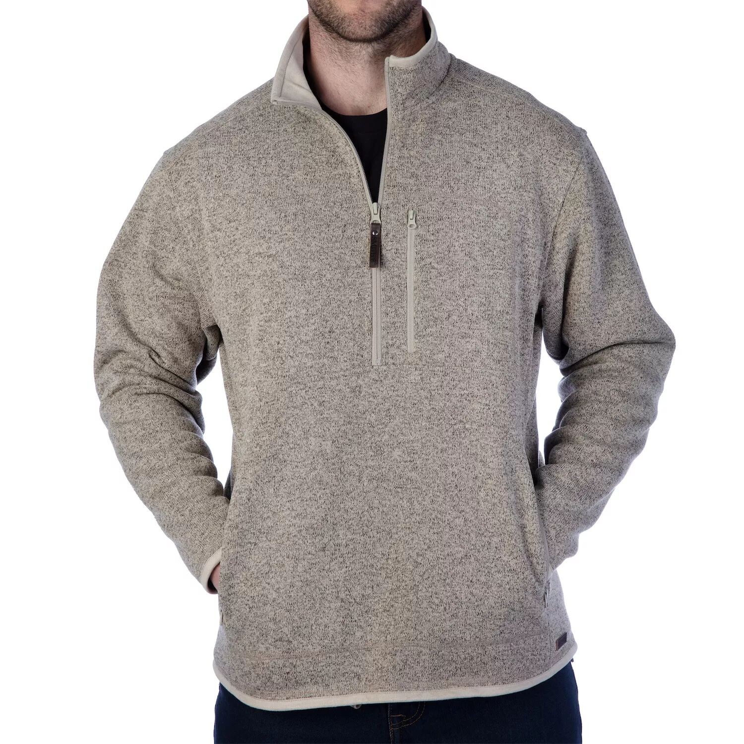 

Мужской свитер с молнией на четверть, флисовая куртка-пуловер Smith's Workwear