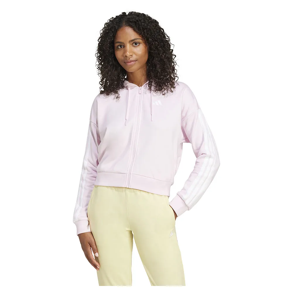 

Толстовка adidas Essentials 3 Stripes French Terry full zip, розовый