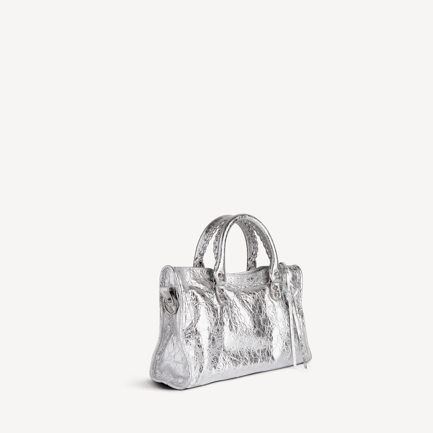Женская сумка Le City Small в серебристом цвете BALENCIAGA, серебряный — фото 3