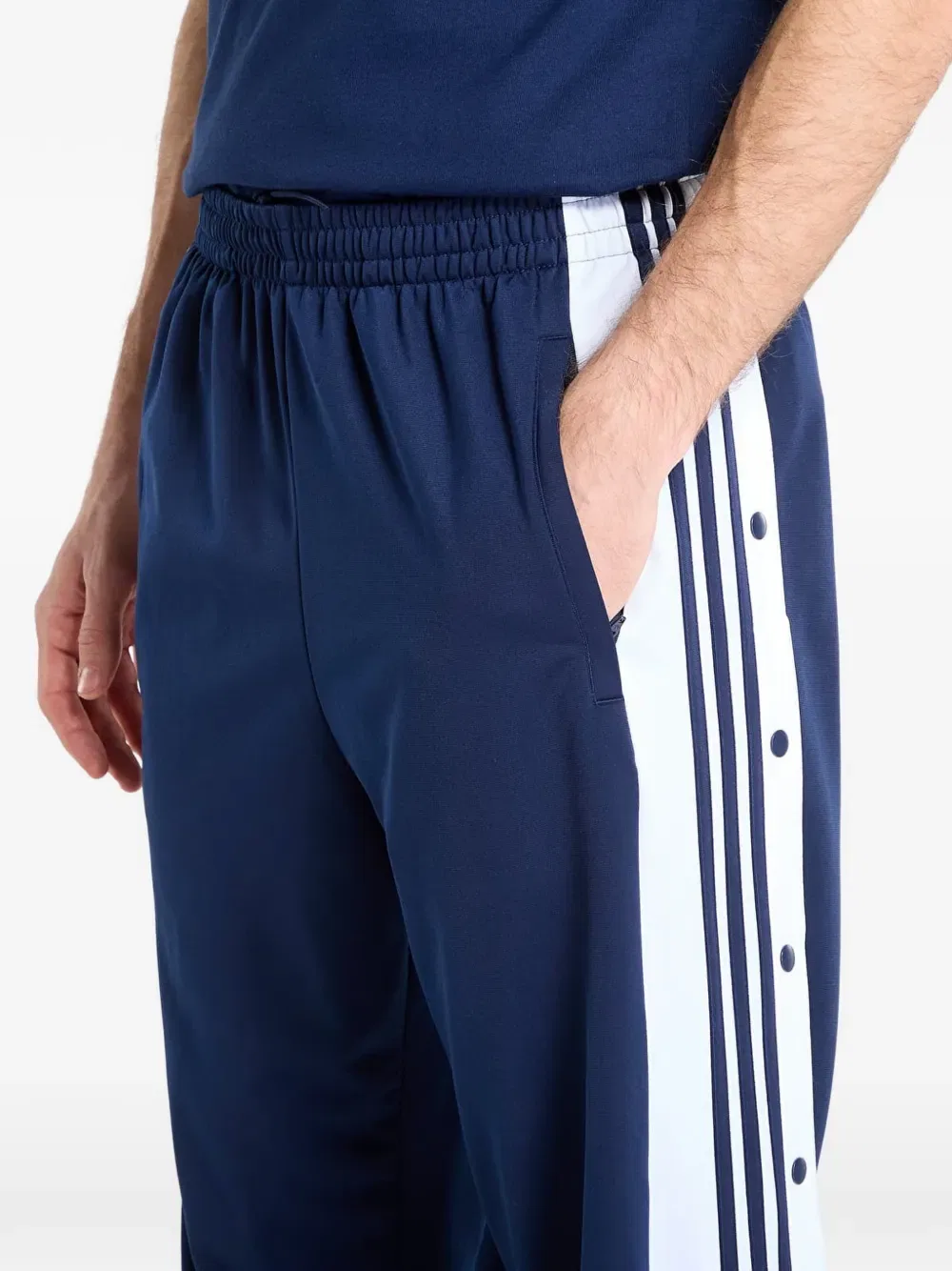 Спортивные брюки Adibreak с боковой полосой и застежкой на кнопках Adidas, синий — фото 4