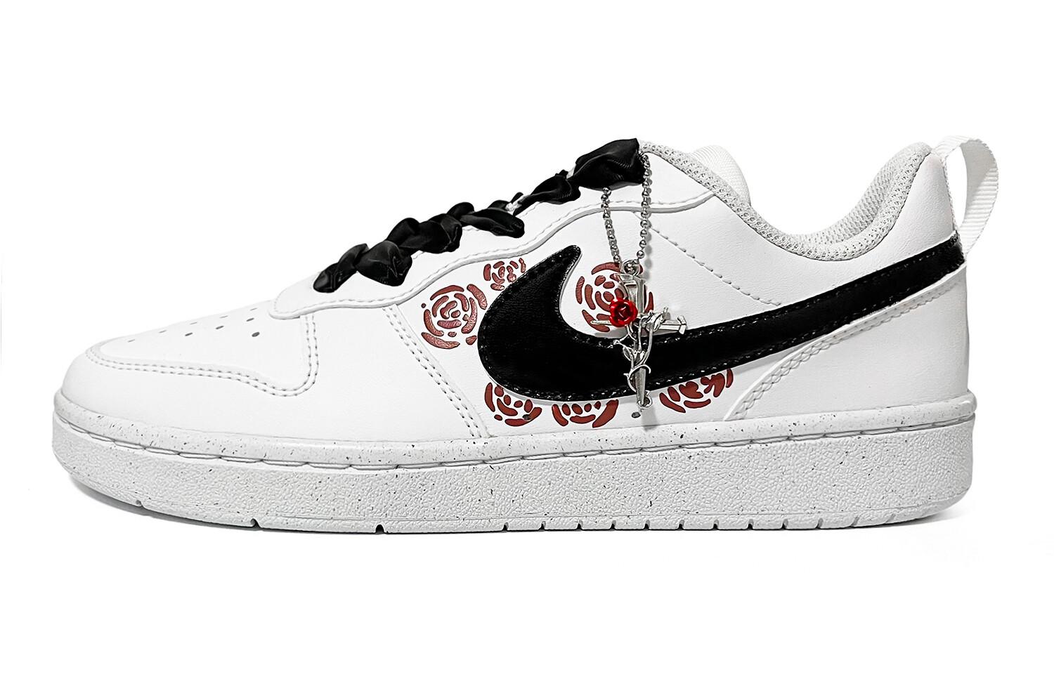 

Детские кроссовки для скейтбординга Court Borough GS Low-top черного цвета Nike, белый