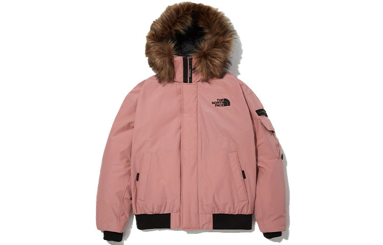 

Пуховик унисекс нежно-розовый The North Face, розовый