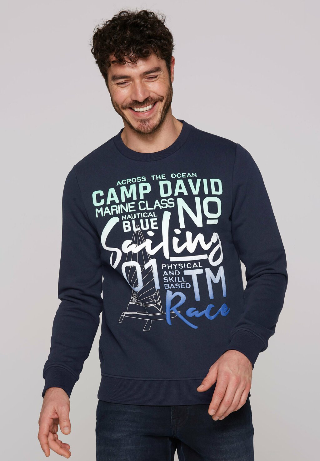 

Толстовка MIT COLOUR GRADIENT PUFFPRINT Camp David, темно-синий
