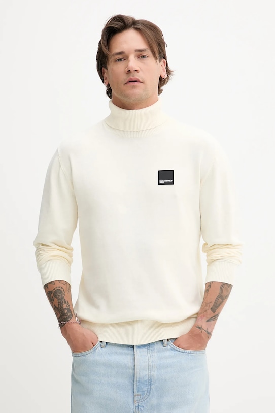 

Хлопковый свитер Karl Lagerfeld Jeans, бежевый
