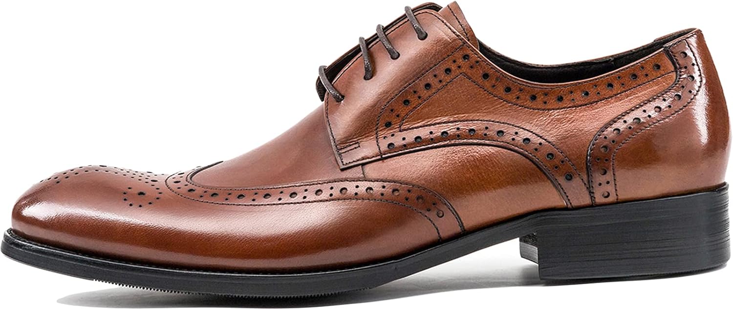 

Мужские черные кожаные туфли оксфорды, деловые туфли с крылышками, классические формальные кожаные туфли на шнуровке для свадьбы, выпускного или вечеринки, черные - US8.5-9/UK7.5-8/EU41 Wknbeu