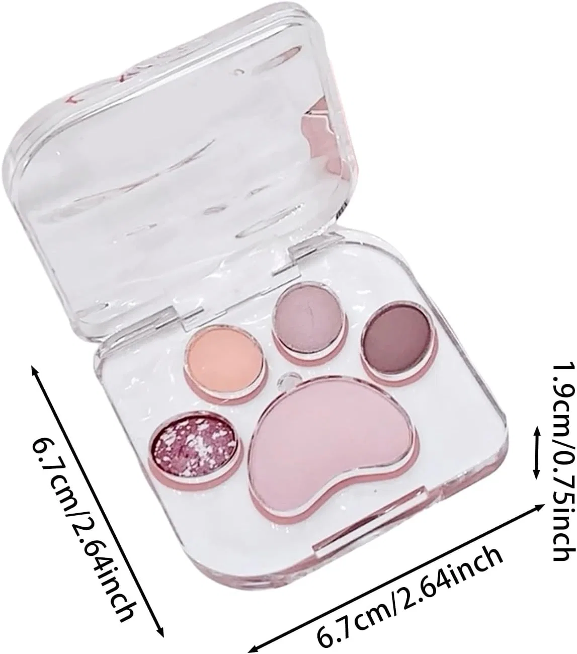 Тени для век Meowzu Eyeshadow Palette 5 цветов, розовый — фото 4