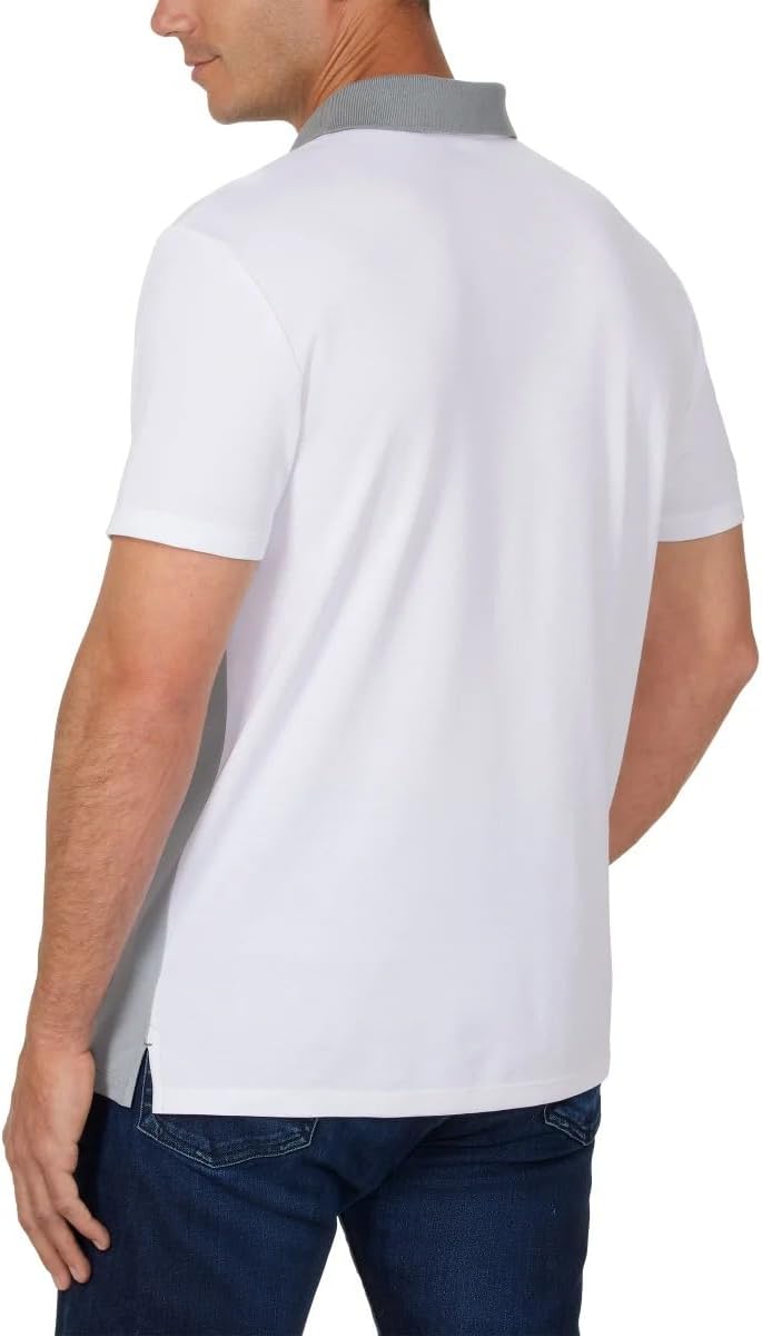 Мужская рубашка-поло Calvin Klein Classic Fit с планкой на 2 пуговицы, Gray — фото 2