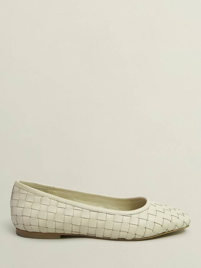 Raina Woven Leather балетки Hobbs, Chalk Beige